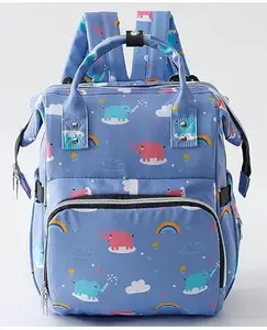 Comfibumss™ Baby Diaper Bag for Mother Travel/Diaper Bags for Mother for Travel with Laptop Pocket, Multi Compartments, Insulated Bottle Pockets, Waterproof, Ultra soft fabric - White