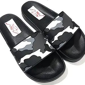 Angel Fashion Military Slipper Flip Flops for Men Black