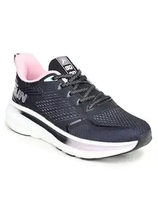 ABROS Assl0213 Black/Baby Pink Elevate Ladies Sports Shoes -6