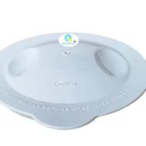 QemiQ Retail? er Grinder- (Medium jar lid/Cap with Silicone Gasket)-Fits- PREETHI Blue Leaf(Diameter: 11 cm White.)