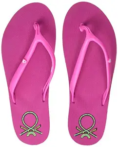 United Colors of Benetton Women's Pink Flip-Flops - 7 UK (40 EU) (19A8CFFPL407I)
