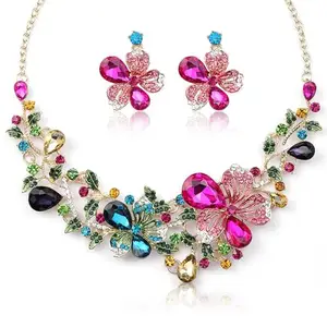 Shining Diva Fashion Necklace Jewellery Set for Women Latest Stylish Design Fancy Crystal (rrsd16639s)