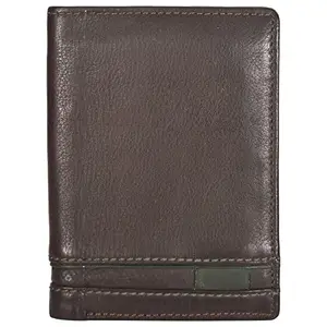 Leatherman Fashion LMN Genuine Leather Men Maroon Green Wallet 54058