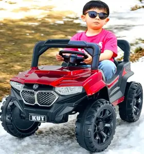 Miniature Mart Jeep to Drive, Rechargeable Battery Operated Ride-On Car for Kids Music with Remote Control & Mobile App Jeep, Electric Toy, Kids Toys for Boys & Girls Age 1, 2, 3, 4, 5, 6 Years