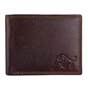 WILDBUFF Brown RFID Protected Men's Leather Wallet (WB781)
