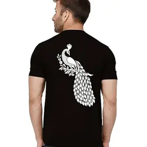 ALLEN BLACK Men's Round Neck T-Shirt Comfortable & Stylish Men's T-Shirt Idea for Gym, Sports, Casual Outings, or Lounge Wear - Large$7605 Black