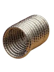 Nirmala Fashion Multilayer Metallic Bangle Bracelet, Silver-Tone Coiled Spiral Design, Wide Statement Cuff for Women