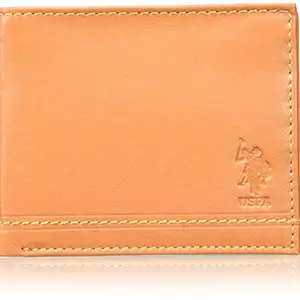 U.S. POLO ASSN. US Polo Association Tan Leather Men's Wallet (USAW0064)