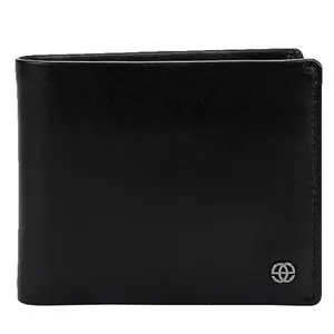 eske Genuine Leather Mens Bifold Wallet - RFID - Currency Compartment - Coin Pocket 5 Card Holders