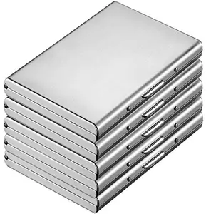 Stealodeal Silver Trendy Waterproof Metal ATM (Pack of 5) Card Holder
