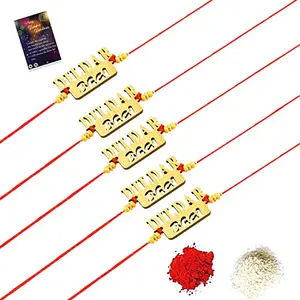 Classic DesigneR Look "DILDAR BHAI " Rakhi For Bhaiya/Brother/Bhai With Roli Chawal with And 1 Greeting Card Pack of 5-8