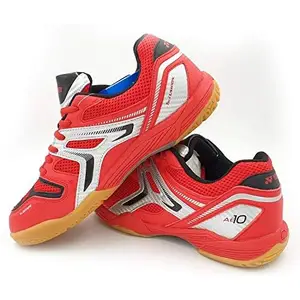 Yonex All England 10 Badminton Shoes Bright red/silevr UK-7.5