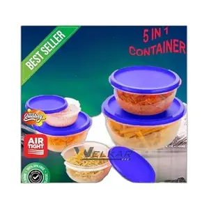 Kitchen Container |250+450+800+1400+2500 ml| Stackable Refrigerator Organizer for Fresh Food Storage | BPA-Free Kitchen Solution Transparent food storage Stackable frid|design - 507for home