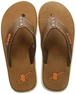 Sparx Men's Tan Orange Flip Flops-9 Kids UK (SF0556G)