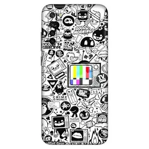 GADGET GEAR Gadget Gear Vinyl Skin Back Sticker Customised TV Doodle (6) Mobile Skin (Not a Cover) Compatible with Xiaomi Redmi Note 8 (Only Back Panel Coverage)
