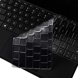 MORUS Keyboard Cover Skin for 2021 2020 Microsoft Surface Laptop Go 12.4" & 2022 Surface Laptop Go 2 12.4 inch with Fingerprint Power Button Ultra Thin TPU Keyboard Protector (Transparent)