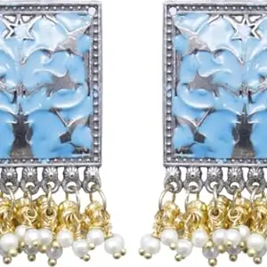 Enamel Kundan Traditinal Jhumka Earring Ethnic Fashion Jewelry Sterling SJhumki Earring