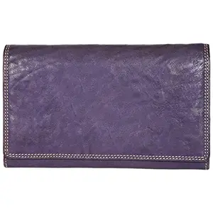 LMN Genuine Leather Purple Color Wallet for Men 29122021 (8 Credit Card Slots)