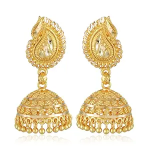 VFJ VIGHNAHARTA FASHION JEWELLERY Vighnaharta Allure Chunky Clip On Jhumki Earring for Women and Girls[VFJ2676ERG]