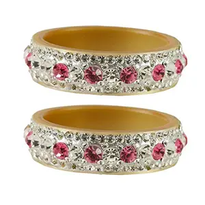 MAYA FASHION Cream Stone Acrylic Bangle Elegant Extra Large Size Bangle | Perfect Fit for Plus Size banglesTrendy and Comfortable Fit for woman and girls | (Sku-ban1861)