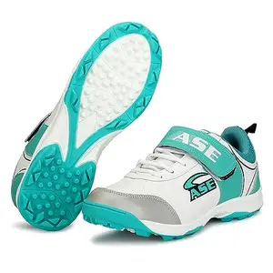 ASE Men's Sea Green AgileStriker Youth Cricket Shoes with Velcro Closure 6UK