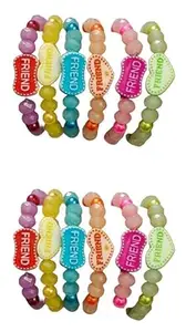 ARYANSH SHOPPE Beautiful Colorful Beads Friendship Bands for your Friends (Pack of 10)