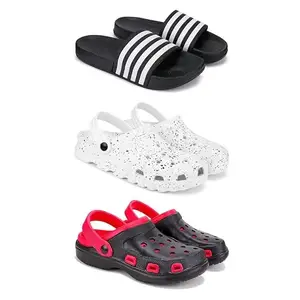 Lightweight Classic SliderSandals with Clogs for Men-Combo(3)-3024-3057-3017-9 Red-296