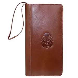 STYLE SHOES Brown Smart and Stylish Leather Passport Holder for Unisex