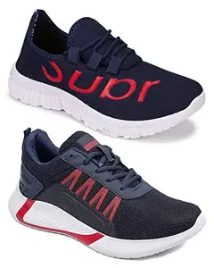 WORLD WEAR FOOTWEAR Men's (9169-9311) Multicolor Casual Sports Running Shoes 7 UK (Set of 2 Pair)