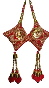 Green Tower Handmade, Ethnic Multicolor Designer Latkan and Tassels Hanging for Blouse, Kurtis, Lehengas, Skirts and Sarees (Design 10)