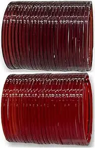 Shubhpriya Mart Plain Glossy Glass Bangles Set of 48 for Women | Stylish & Lightweight Traditional Jewelry