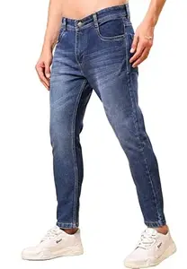 London Hills Men’s Ankle Length Denim Jeans | Slim Fit Ankle Jeans for Men | Casual Wear | No Alteration