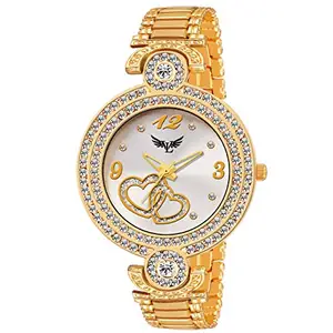 VILLS LAURRENS VL-7039 Latest Gold Diamond Studded Watch Collection for Women and Girls