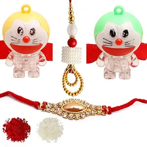 Pavitra Bandhan 1 Bhaiya Bhabhi Rakhi 2 Kids Lighting Rakhi Toy Roli Chawal Pack For Rakshabandhan | Rakhi Festival