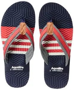 Aqualite Men GV-307 Slipper, N.Blue/Red, 7 UK/India