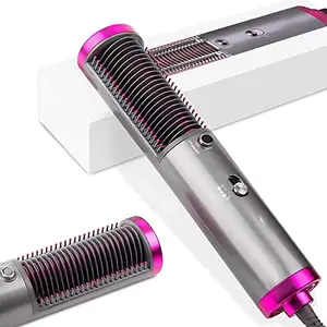 Drosselz 3 in1 Professional Hot-Air Blow Brush for Dryer & Volumizer Rotating Salon Styler, Fast Hair Straightener Dryer Electric Heating Straightener Hair Comb Hair styling Tools Hot Air Brush