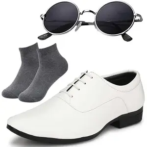 Vitoria Preferred l Men Black Lace Formal Shoes with Dark Gray Socks & Round Black/7