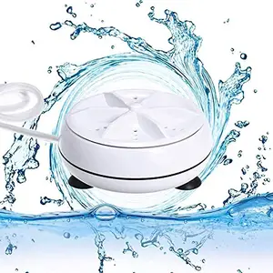 Portable Rechargeable ULTRASONIC TURBINE WASHER WASHING MACHINE Fan 2Hrs Play