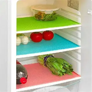 Yellow Weaves™ Refrigerator Drawer Mats/Fridge Mats Pack of 6 pcs 12X18 Inches(Multi Colors)