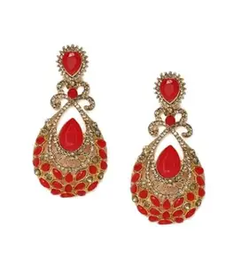 Buy Bizy Women's Rose Gold Plated Alloy Earrings-PID47283