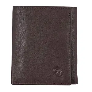 KARA Tan Men's Leather Wallet - Tri Fold Slim Genuine Leather Wallet for Men with 6 Credit Card Holder Slot