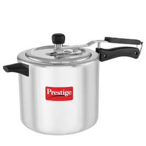 Prestige Nakshatra Plus Svachh Hard Anodised Aluminium Spillage Control Inner Lid Handi Pressure Cooker, 6.5 L