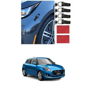 LOVMOTO Universal Car Bumper Clips 4PCS, Bumper Quick Release Auto Bumper Clip Hasp, Car Truck Hook Lock Security Clips Kit Billet Steel Quick Release Comfortable with Sw-ift