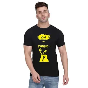 ALLEN BLACK Men's Round Neck T-Shirt Comfortable & Stylish Men's T-Shirt Idea for Gym, Sports, Casual Outings, or Lounge Wear - Small$4856 Black