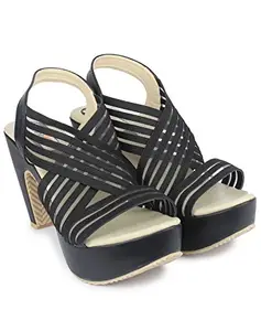 MONAQI Elevate your style with these fashionable sandals featuring straps and a trendy heel.