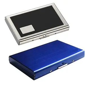 Stealodeal Full Blue Metal Limited Edition with Debit/Credit ATM|Combo of 2| Card Holder