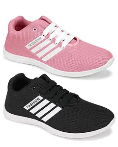 WORLD WEAR FOOTWEAR Multicolor Women's Casual Sports Running Shoes 5 UK (Pack of 2 Pair) (2A)_5047-5054