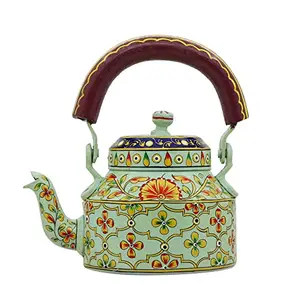 Generic radhey Shyam Handicraft. Hand Painted Tea Kettle for Tea and coffie. Home Decor. Capacity 1 L, Size 8.5