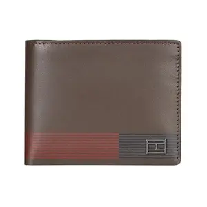 Tommy Hilfiger Men RFID Protected Bingham Slimfold Wallet - Brown, No. of Card Slot: 8