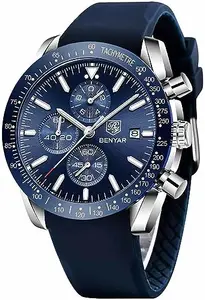 SCREEN GUARD FOR:- Benyar Luxury Business Casual Party-Wear Silicone Chronograph Date Display Watch for Men